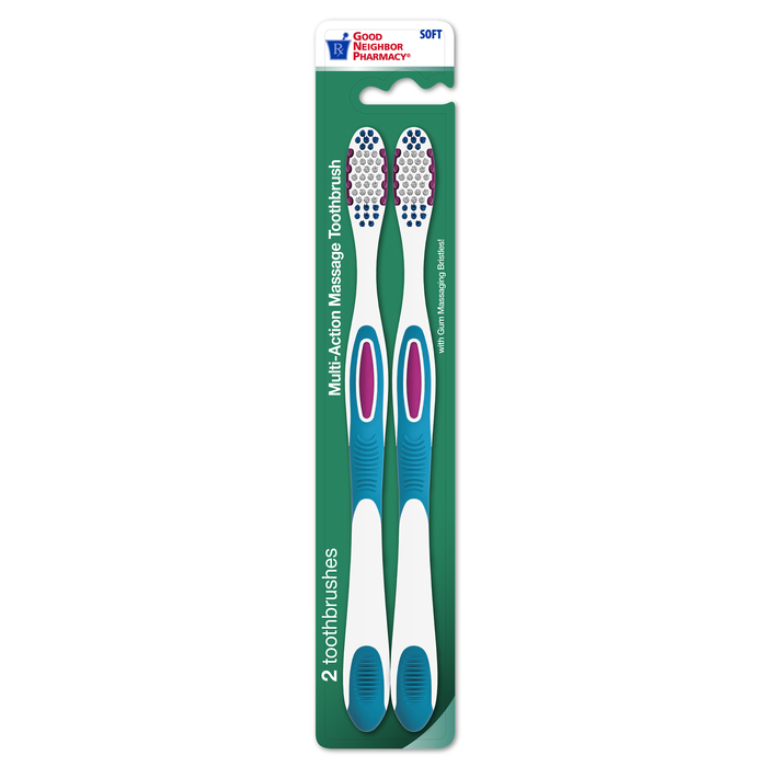 Good Neighbor Pharmacy Antibacterial Toothbrush Soft 2ct