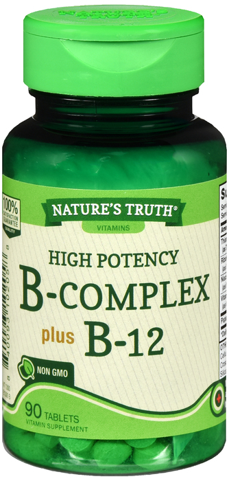 VIT B-COMPLEX +B-12 TAB 90CT NAT TRUTH