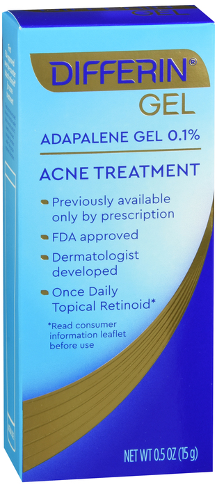 Differin Adapalene Gel 0.1% Acne Treatment 0.5oz