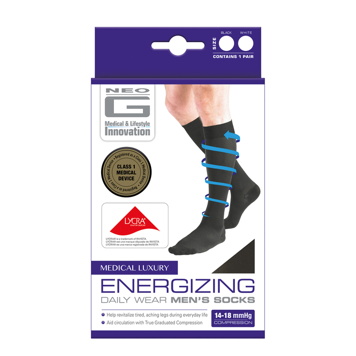 Neo G Energizing Socks Men 14-18mmHg Black L