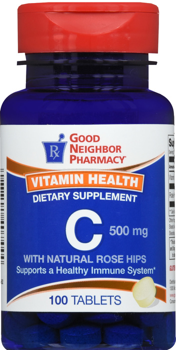 Good Neighbor Pharmacy Vitamin C 500mg with Rose Hips Tablets 100ct