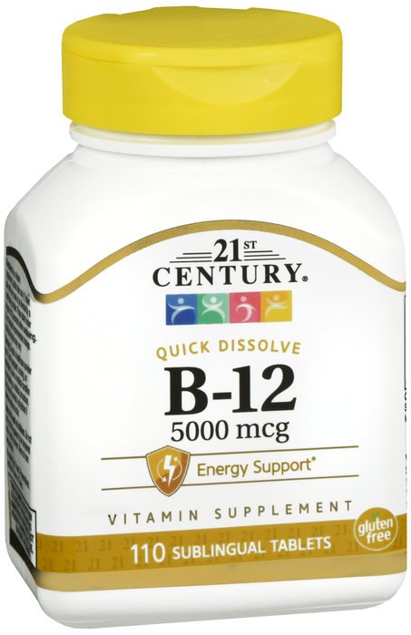 21st Century Sublingual Vitamin B-12 5000mg Tablets 110ct