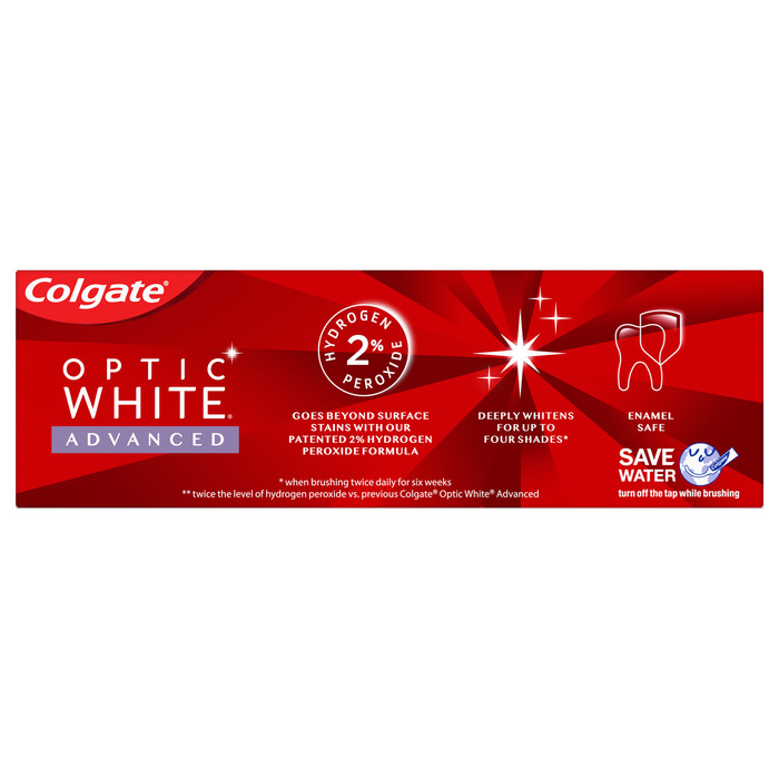 Colgate Optic White Advanced Teeth Whitening Toothpaste, Icy Fresh 3.2oz