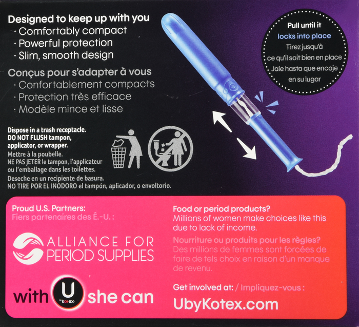 U by Kotex Click Compact Super Plush Absorbency Unscented Tampons 16ct