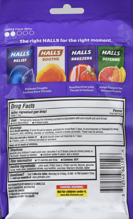 Hall's Breezers Cool Berry Flavor, Drops 25ct