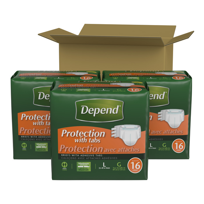 Depend Adult Incontinence Heavy Absorbency L/XL Briefs 16ct