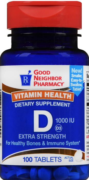 Good Neighbor Pharmacy Vitamin D 1000 IU Tablets 100ct