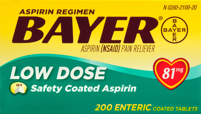 Bayer Low Dose Aspirin 81mg Safety Coated Tablets 200ct