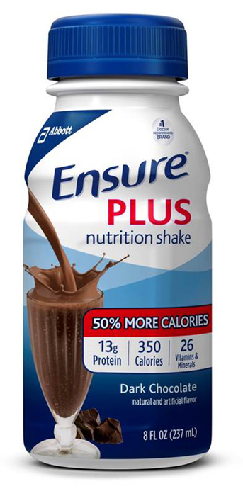 ENSURE PLUS RETL DARK CHOC BTL 4X6X8OZ