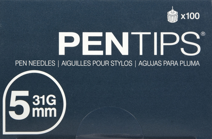 PENTIPS PEN NEEDLES 5MMX31G 100CT