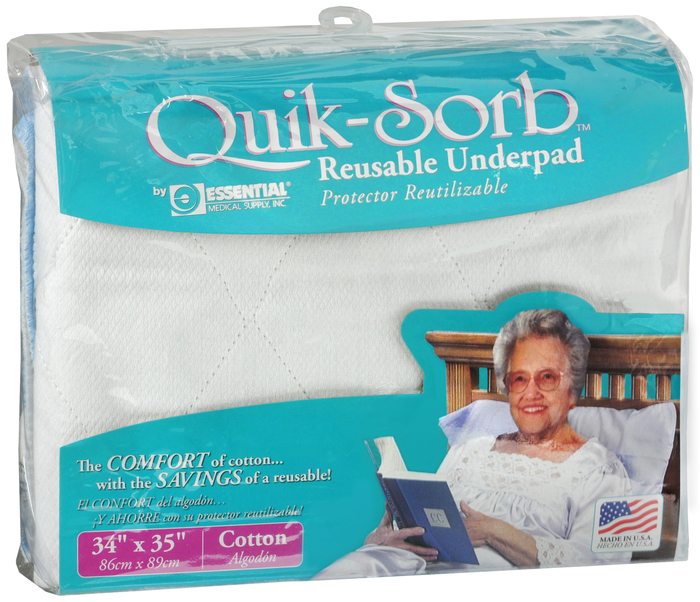 Underpad Quik-Sorb Reusable 34X35" Pad