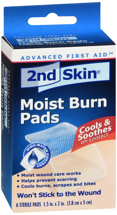 2ND SKIN MOIST BURN PADS SMALL 1.5" X 2" 6CT