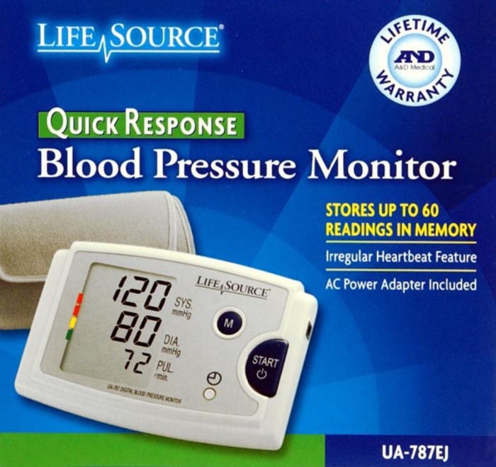 LifeSource Quick Response Blood Pressure Monitor with Easy-Fit Cuff 1ct