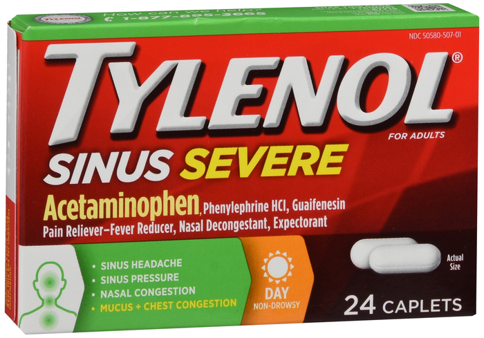 TYLENOL SINUS SEVERE DAY CAPLET 24CT