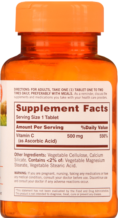 SUNDOWN NATURALS VITAMIN C 500MG TABLET 100CT