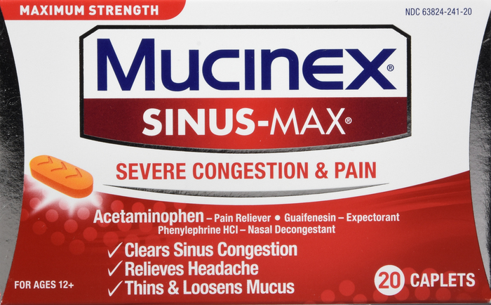 Mucinex Sinus-Max Severe Congestion & Pain Caplets 20ct