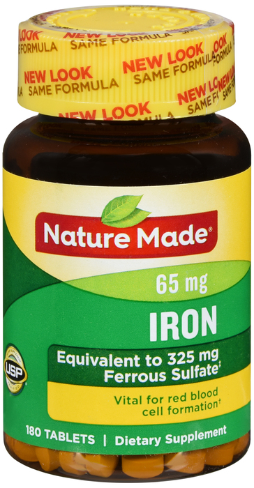 Nature Made IRON 65MG TABLET 180ct