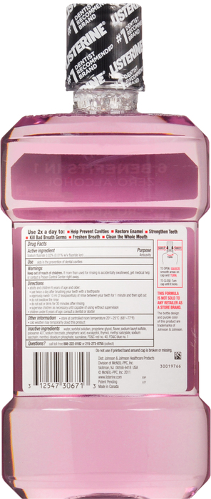 LISTERINE TOTAL CARE ZERO FRSH MNT 1LTR