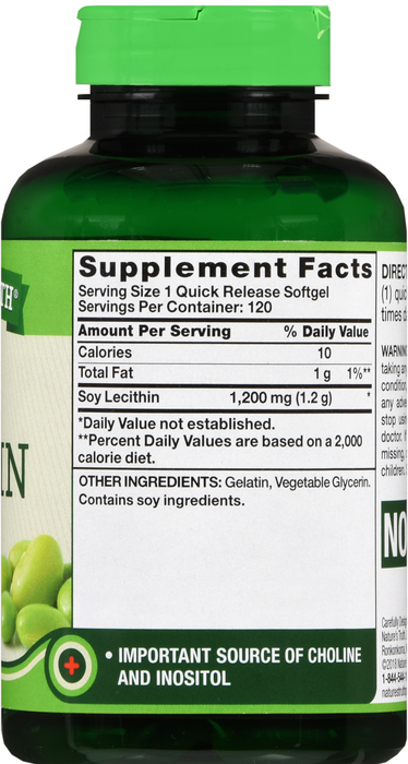 LECITHIN 1200MG SGC 120CT NAT TRUTH