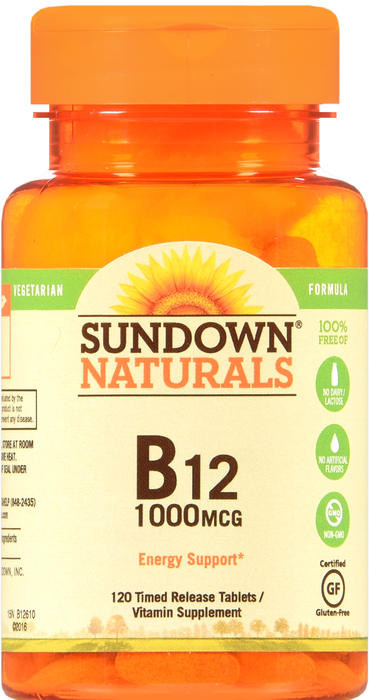 B-12 1000mcg Time Release Tablets 120ct Sundown