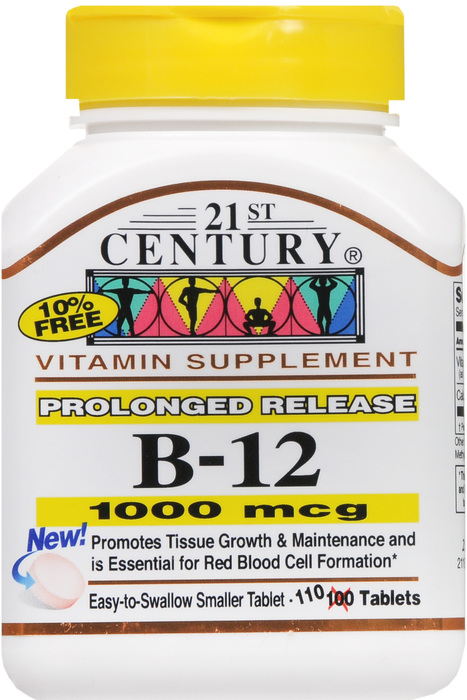 21st Century B-12 1000mg Prolonged Release Tablets 110ct