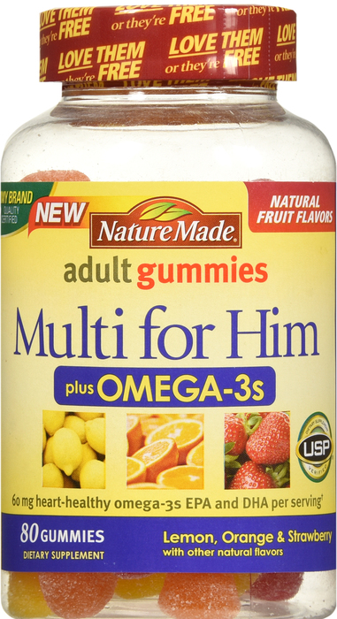 Nature Made MULTI FOR HIM OMEGA 3 GUM 80ct