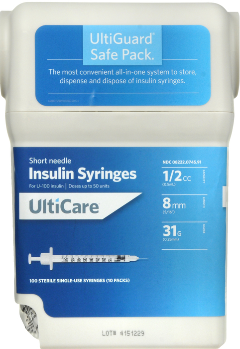 Ultiguard Syringe 5/16" 31gx1/2cc 100ct