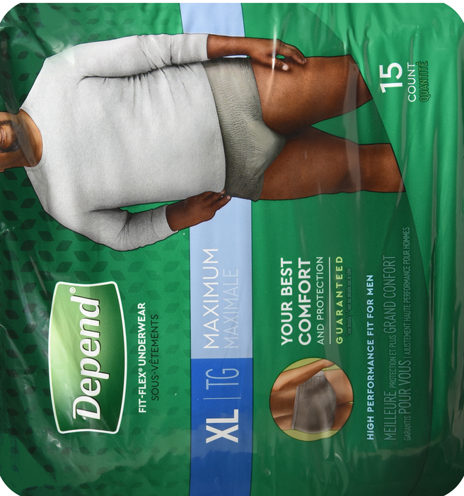 Depend Underwear Max Men XL 2x15ct