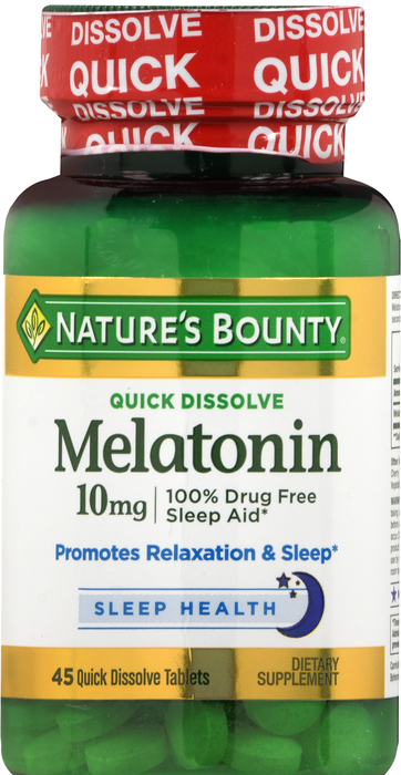 NB MELATONIN 10MG QK DISV TAB 45CT