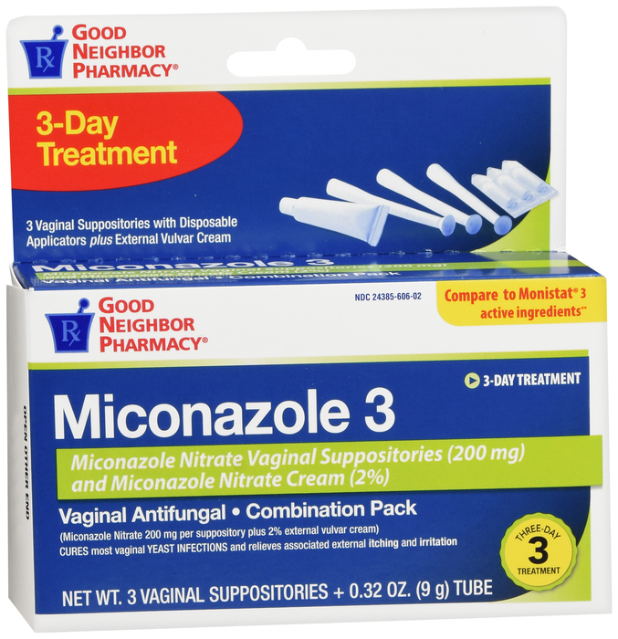 Good Neighbor Pharmacy Miconazole 3 Vaginal Antifungal Combination Pack 0.32oz