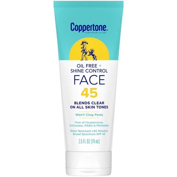 COPPERTONE FACE OIL FREE SPF45 2.5OZ