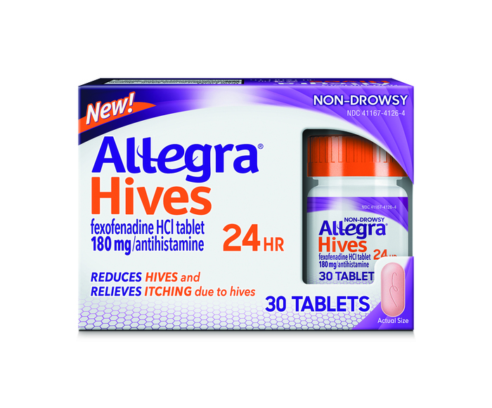 Allegra Hives 24HR 180mg Tablets 30ct