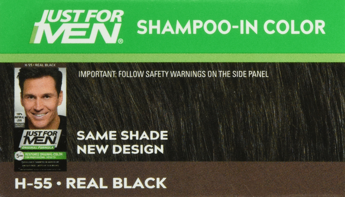 Just for Men Shampoo-In Hair Color Real Black 1ct