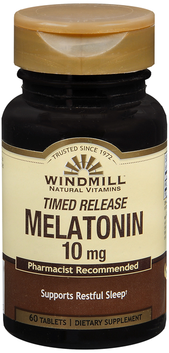 Melatonin 10mg Timed Release Tablets 60ct Windmill