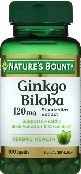 GINKGO BILOBA 120MG CAP 100CT NAT BOUNTY