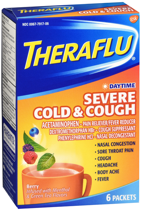 Theraflu Severe Cold & Cough Packets 6ct