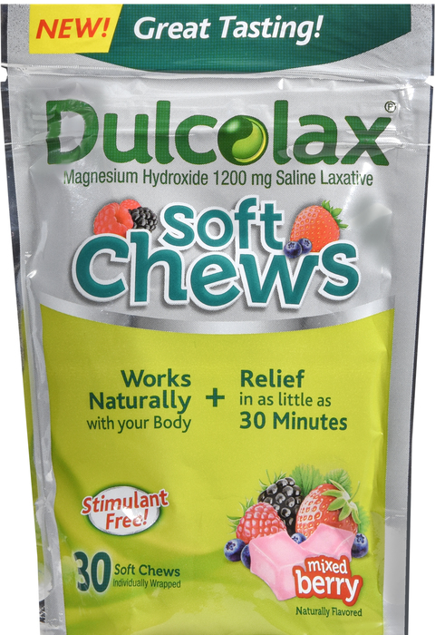 Dulcolax Laxative Mixed Berry Soft Chewable Tablets 30ct