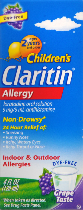 Claritin Children's 24 Hour Allergy Relief Dye-Free Grape Syrup 4oz