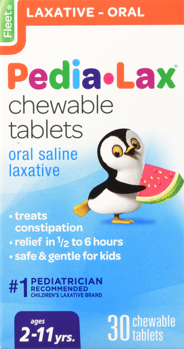 FLEET PEDIA-LAX CHEW TABLET WTRMELN 30CT