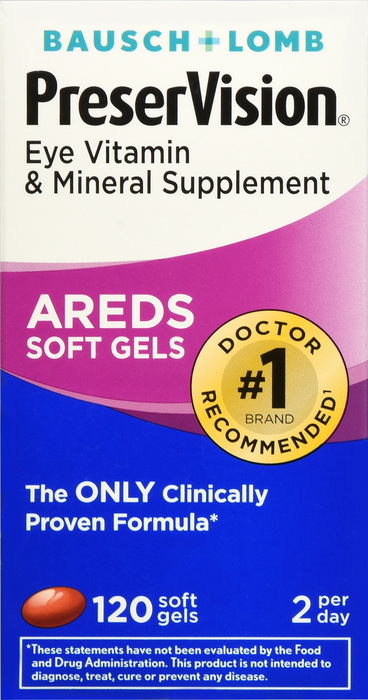 Bausch + Lomb PreserVision AREDS Softgels 120ct