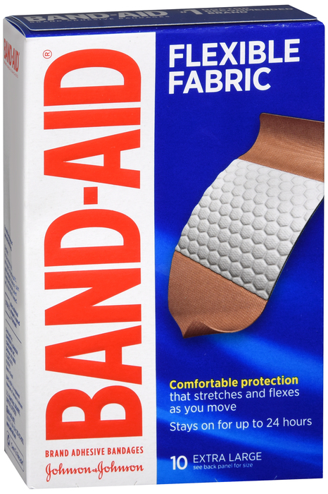 BAND-AID Flexible Fabric Extra Large Adhesive Bandages 10ct