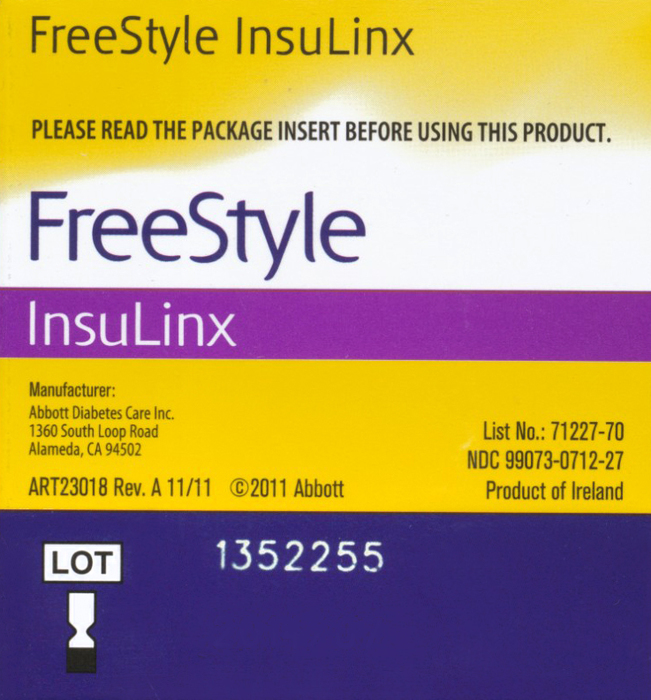 FREESTYLE INSULINX TEST STRIP 100CT