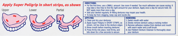 Poligrip Super Denture Adhesive Cream 2.4oz