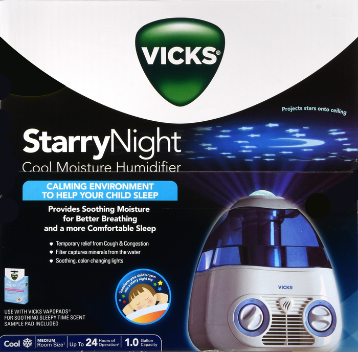 Vicks Humidifier StarryNight V37000 Cool Mist 1Gal