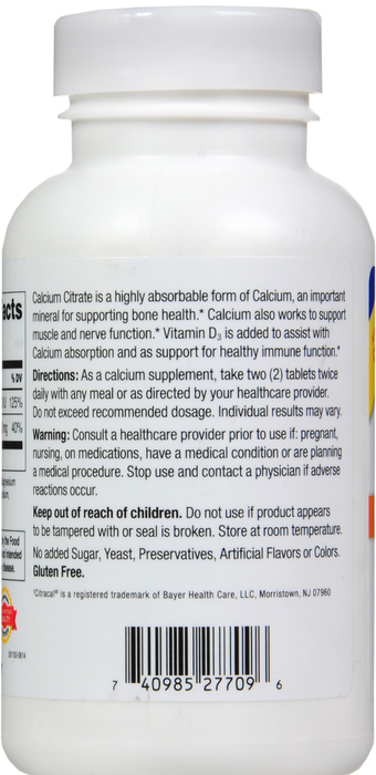 21st Century Calcium Citrate + D3 Petites Tablets 200ct