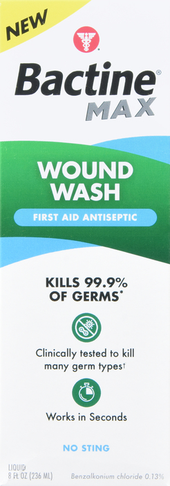 Bactine Max Wound Wash Liquid 8oz