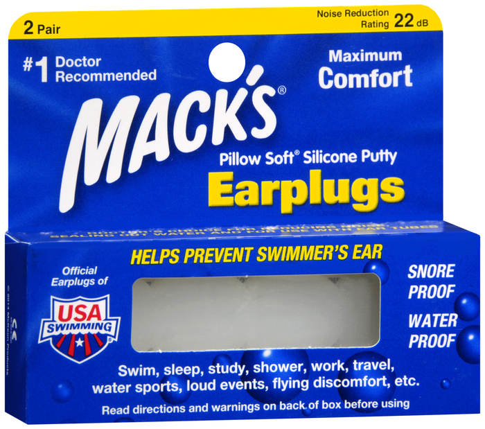 Mack's Pillow Soft Silicone Earplugs 2ct