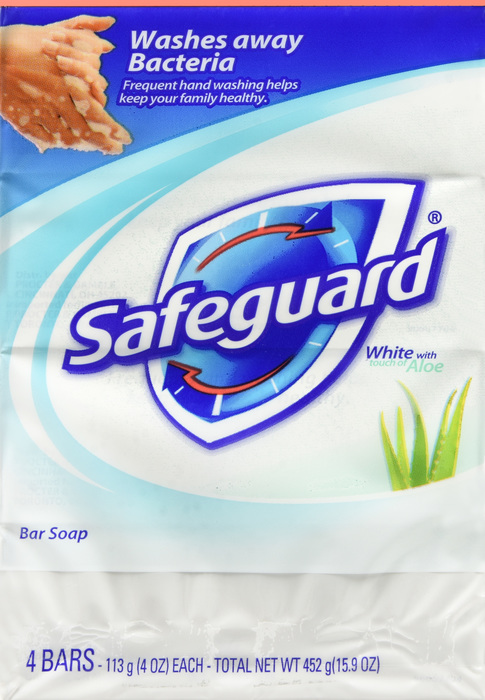 SAFEGUARD BATH BAR ALOE WHITE 4X4OZ