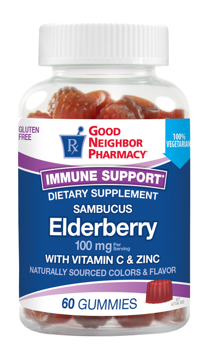 Good Neighbor Pharmacy Elderberry Immune Support with Vitamin C & Zinc Gummies 60ct