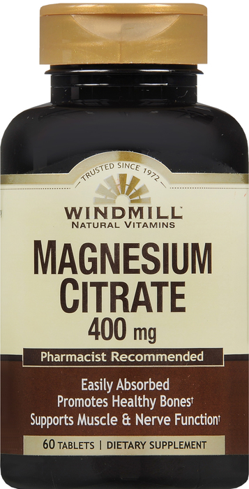 Windmill Magnesium Citrate 400mg Tablets 60ct